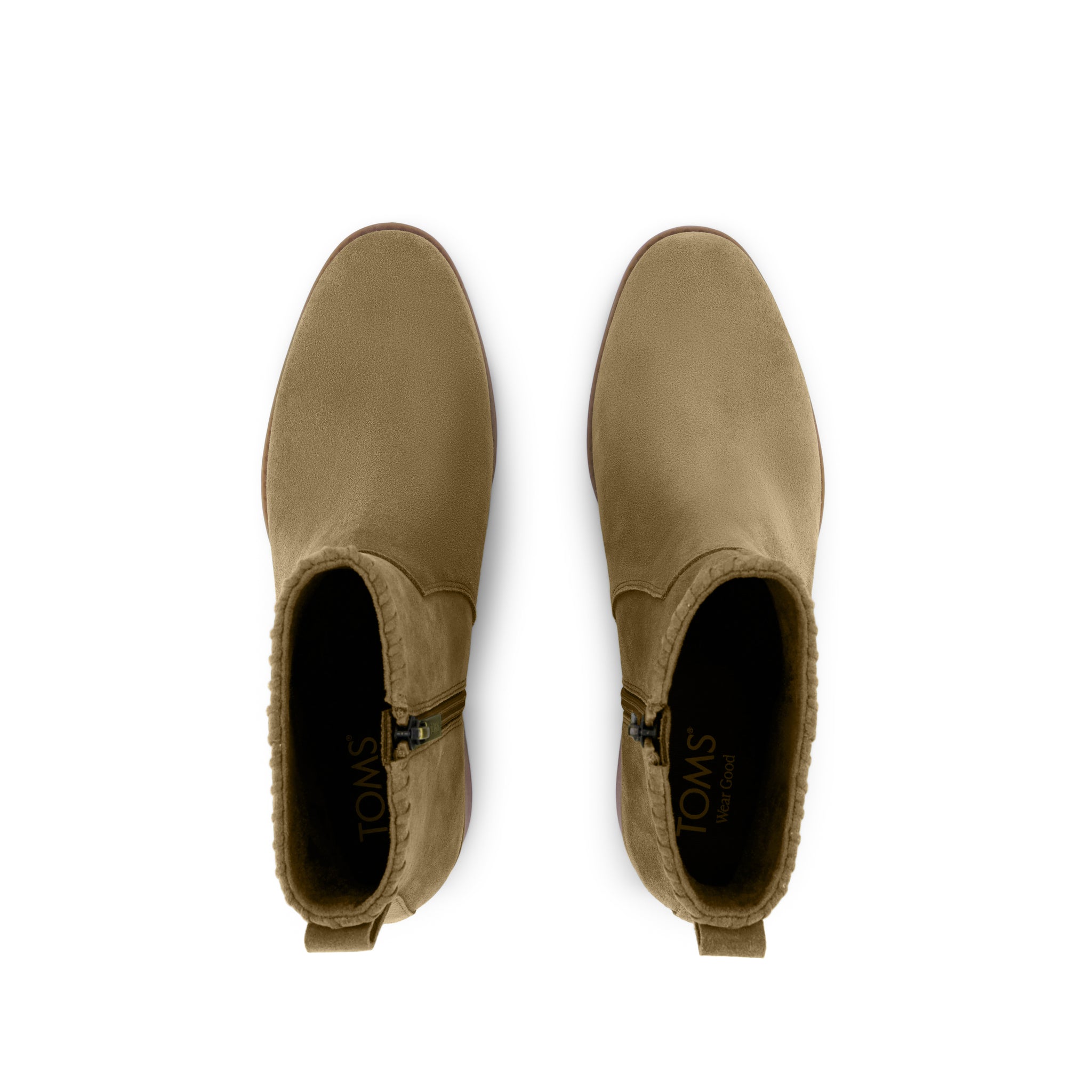 Delilah Heeled Boot Water Repellent Military Olive Suede