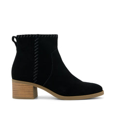 Delilah Heeled Boot Water Repellent Black Suede