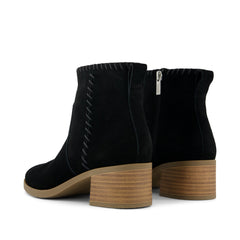 Delilah Heeled Boot Water Repellent Black Suede