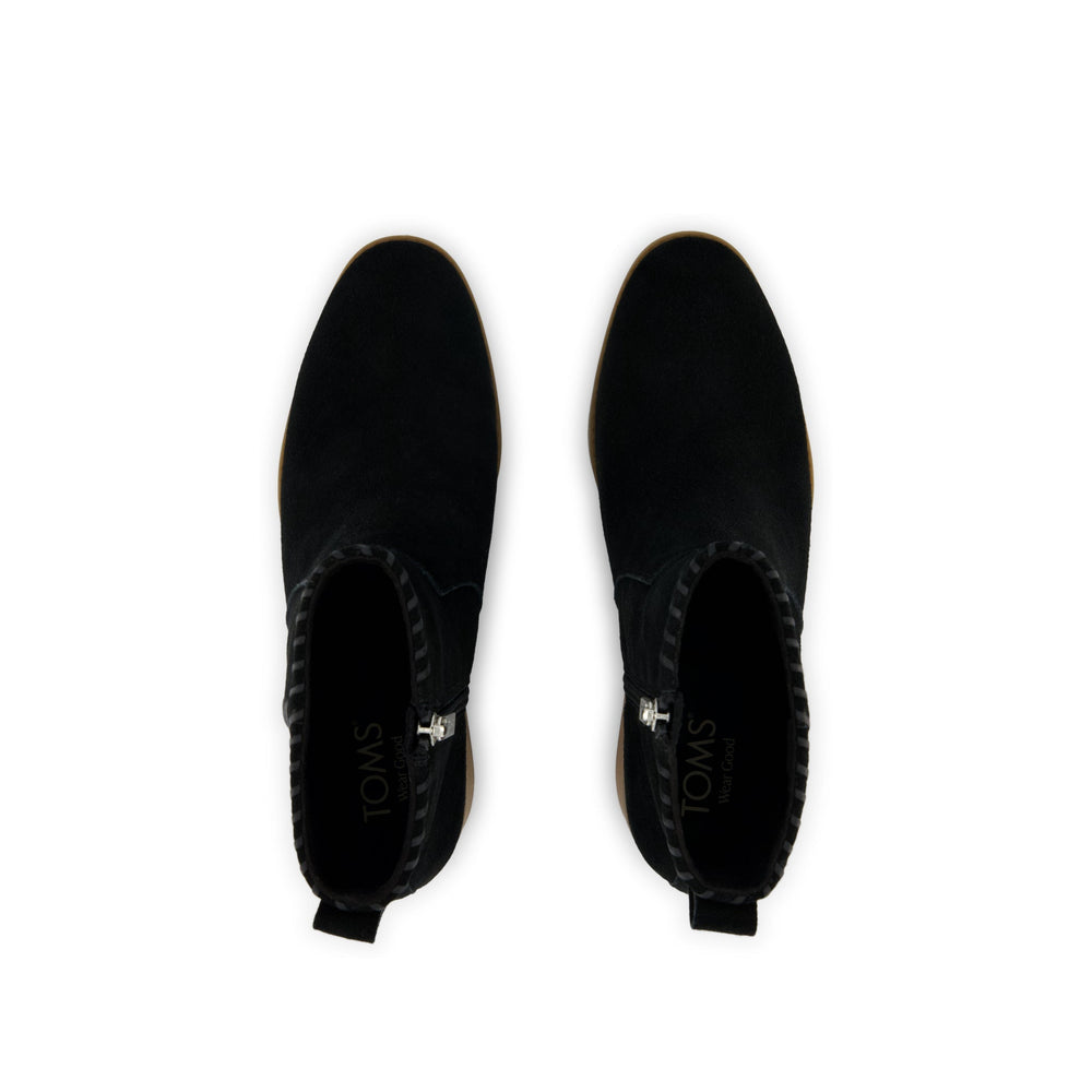 Delilah Heeled Boot Water Repellent Black Suede