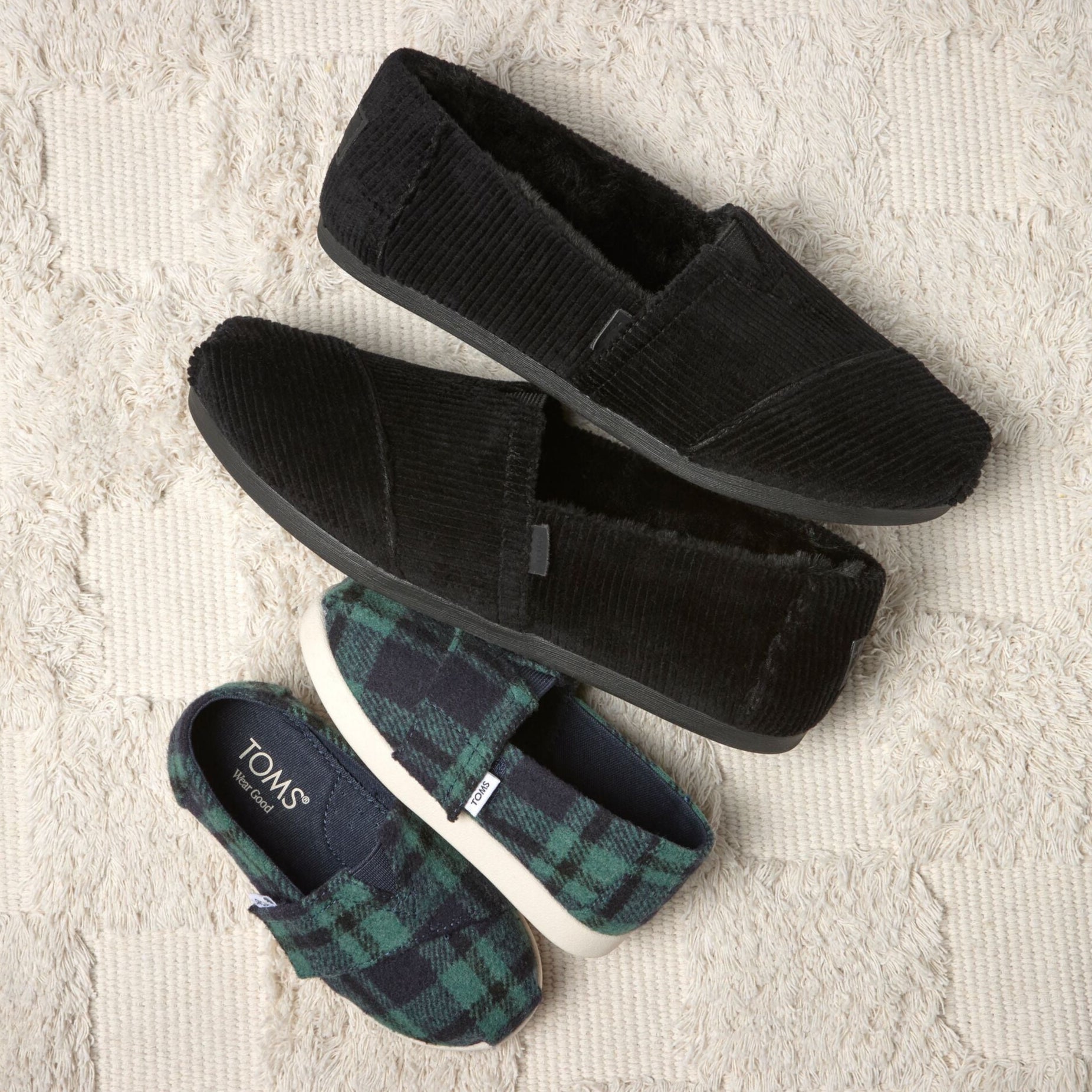 Alpargata Classic Black Velvet Faux Fur
