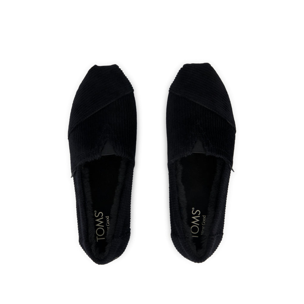 Alpargata Classic Black Velvet Faux Fur