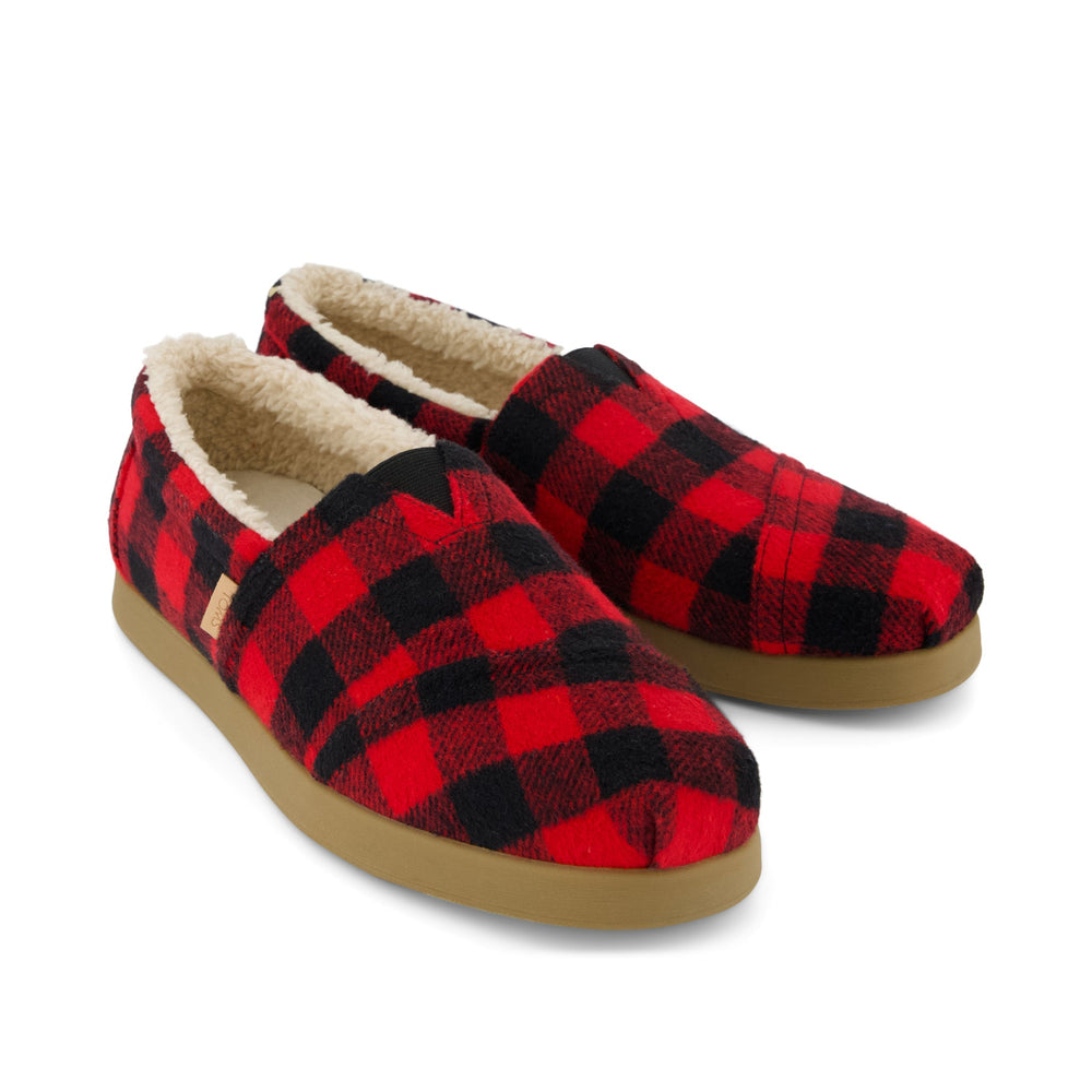 Alp FWD Buffalo Plaid Red Faux Shearling