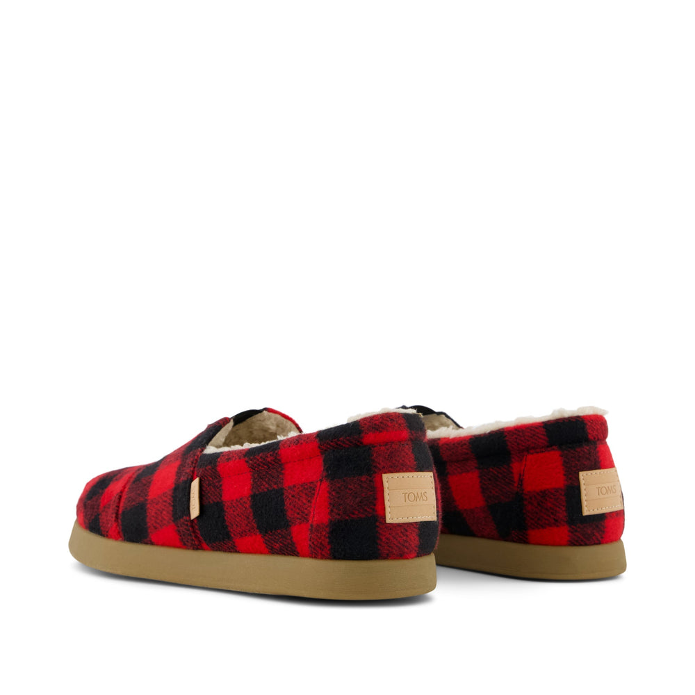 Alp FWD Buffalo Plaid Red Faux Shearling