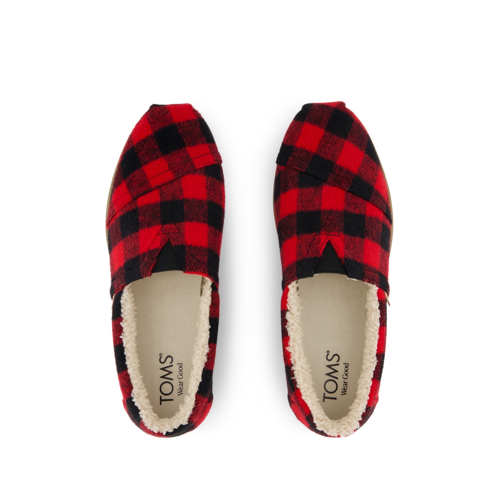 Alp FWD Buffalo Plaid Red Faux Shearling