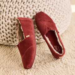 Alpargata Classic Maroon Velvet Faux Fur