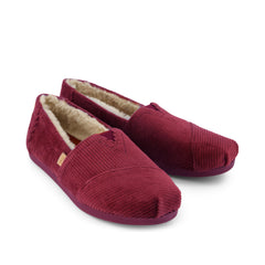 Alpargata Classic Maroon Velvet Faux Fur