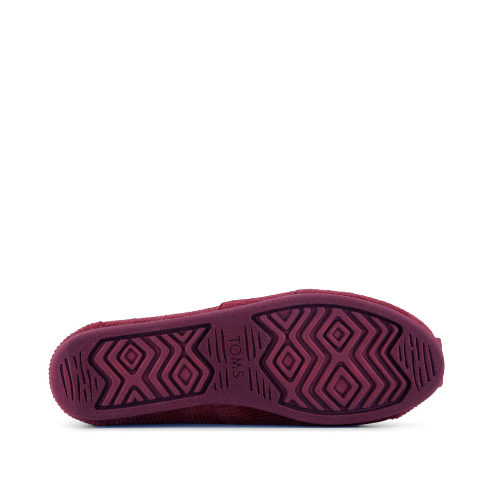 Alpargata Classic Maroon Velvet Faux Fur