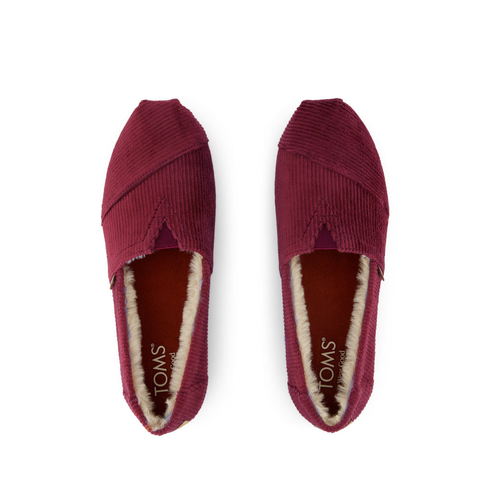 Alpargata Classic Maroon Velvet Faux Fur