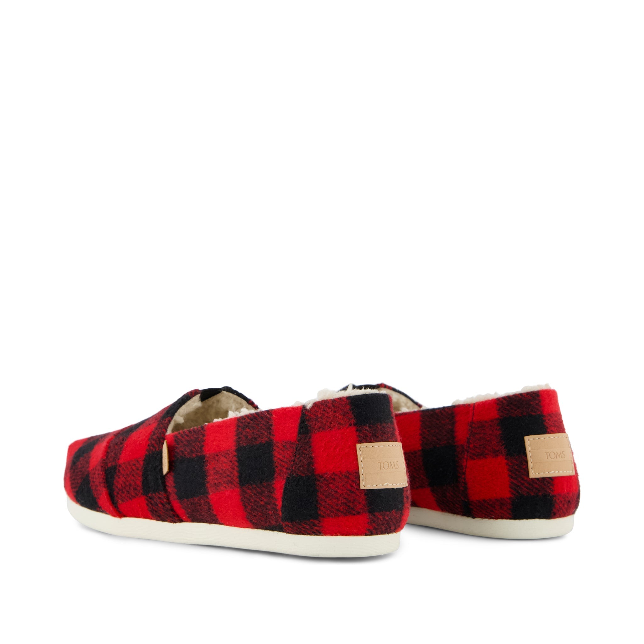 Alpargata Classic Buffalo Plaid Red Faux Shearling