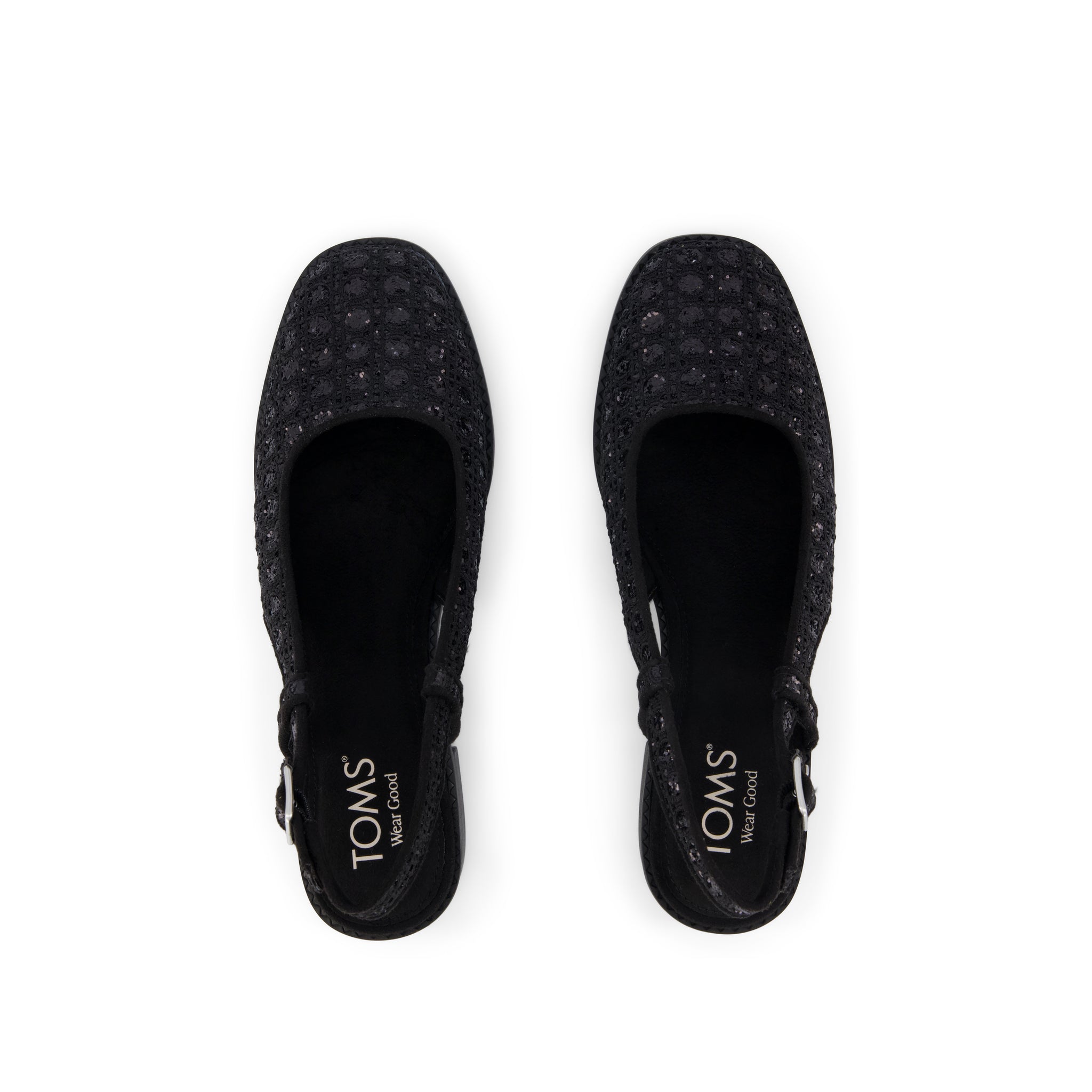 Jaclyn Heel Black Geometric Sequins