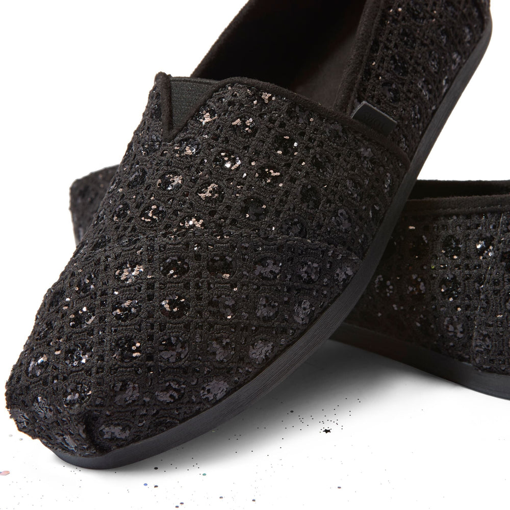 Alpargata Classic Black Geometric Sequins