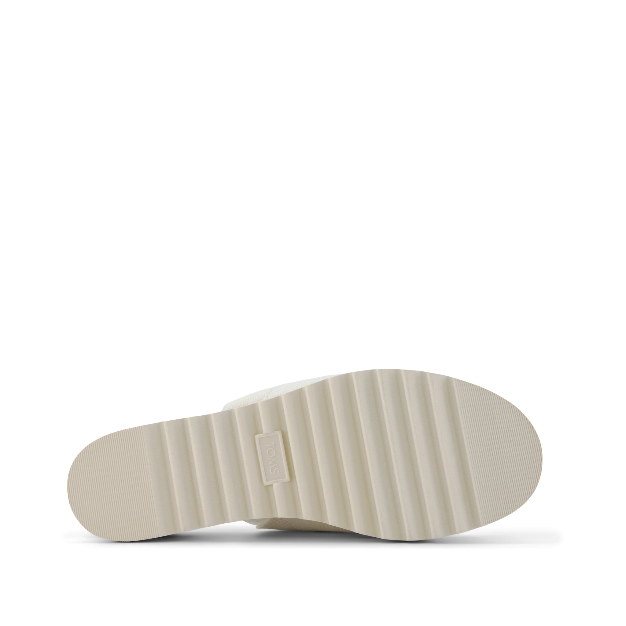 Diana Crossover Mule Wedge Sandal White Canvas