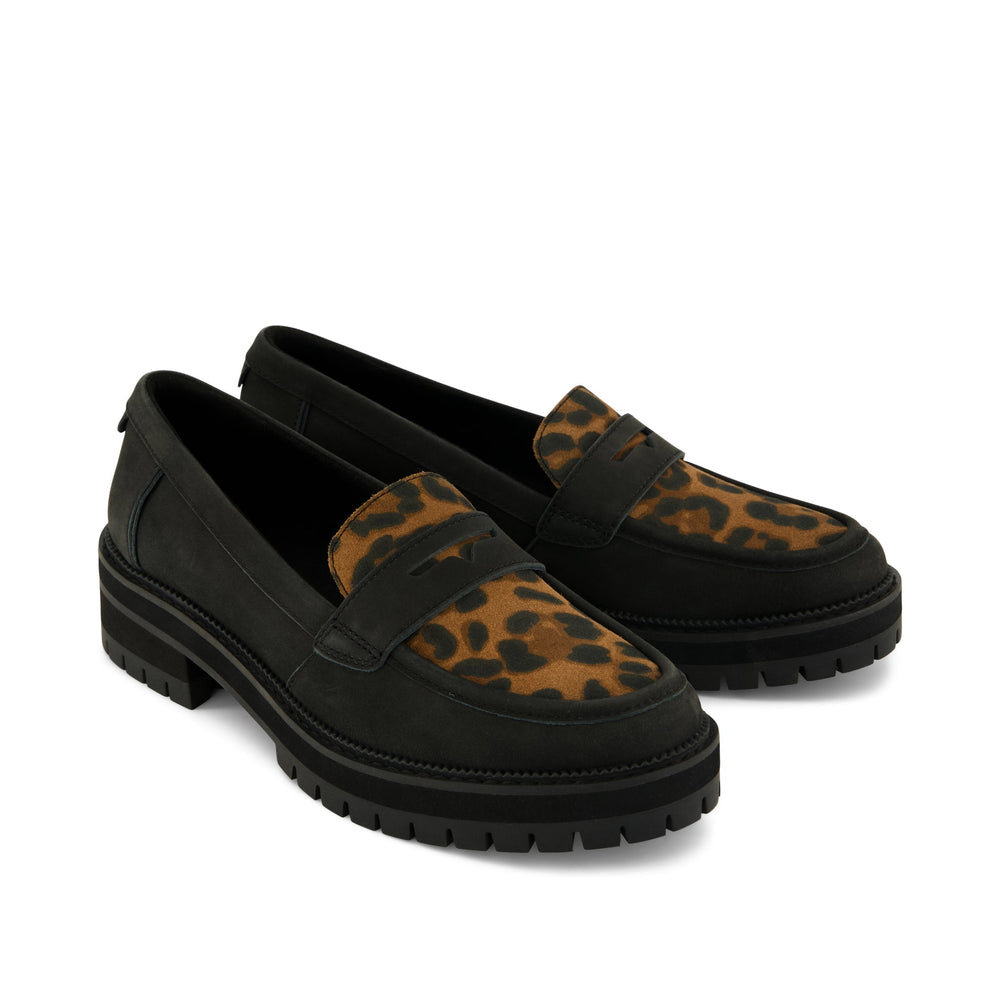Cara Loafer Brown Sugar Leopard Suede