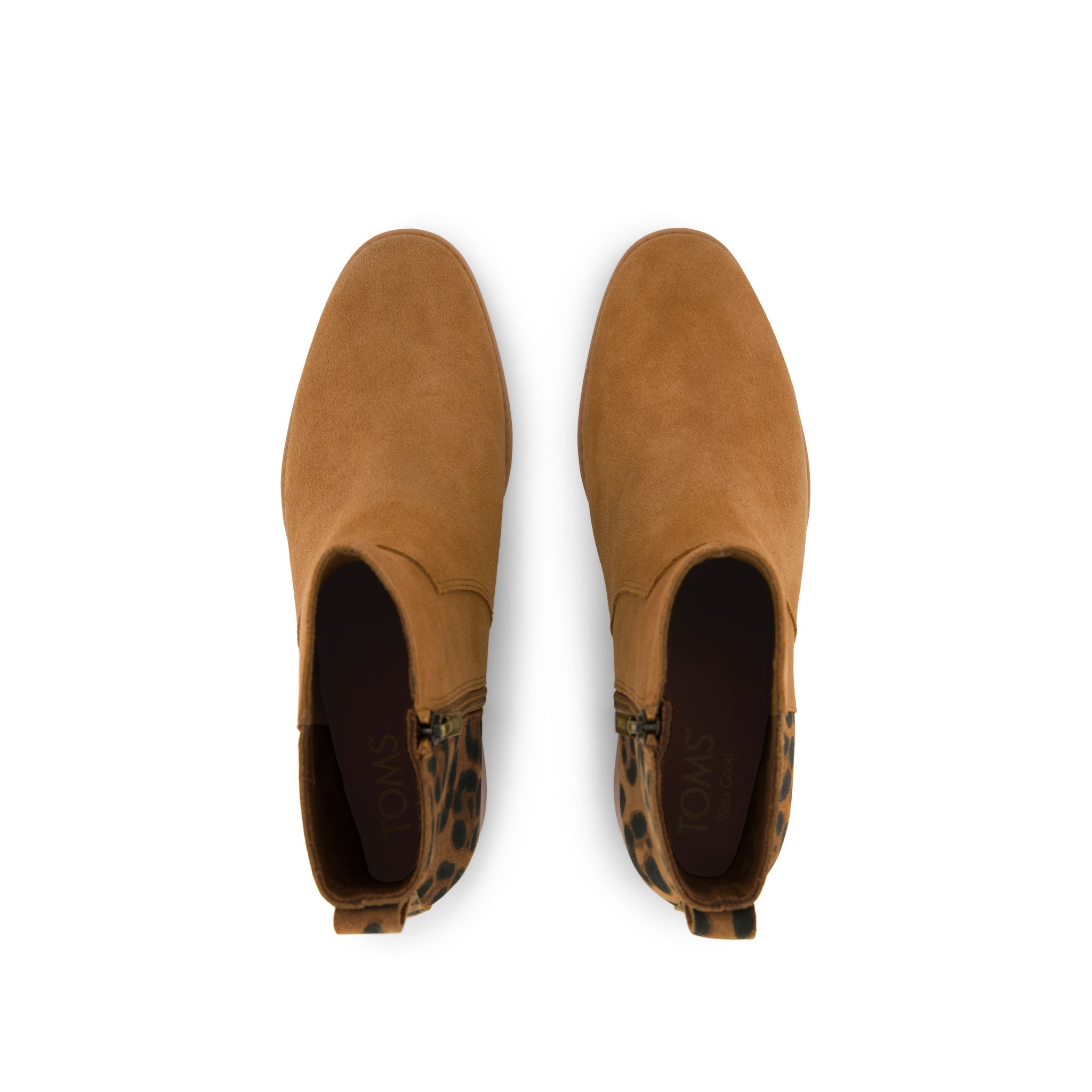 Delilah Heeled Boot Water Repellent Brown Sugar Leopard Suede