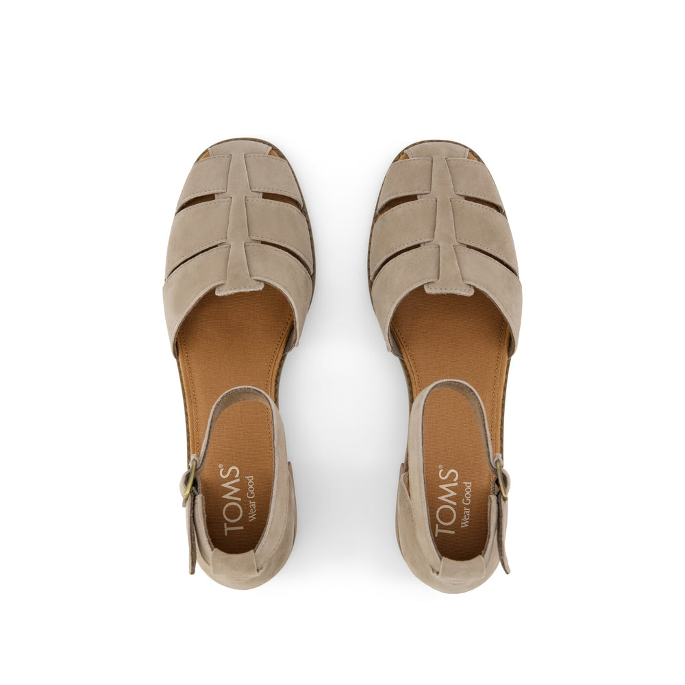 Jaclyn Fisherman Heel Dune Suede