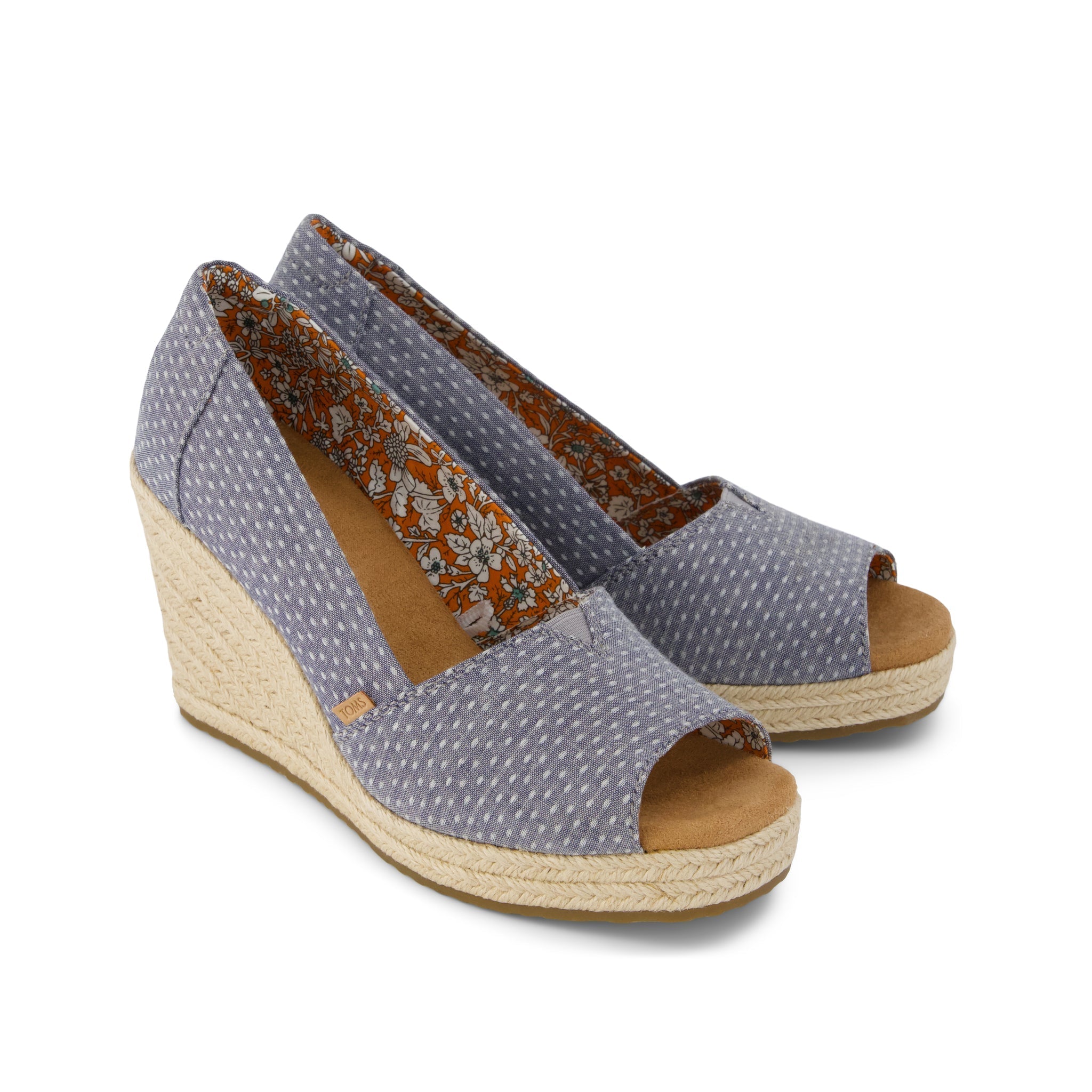 Essential Wedge Niagara Mist Chambray Dot