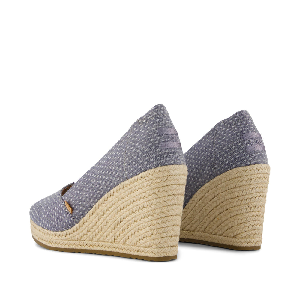 Essential Wedge Niagara Mist Chambray Dot