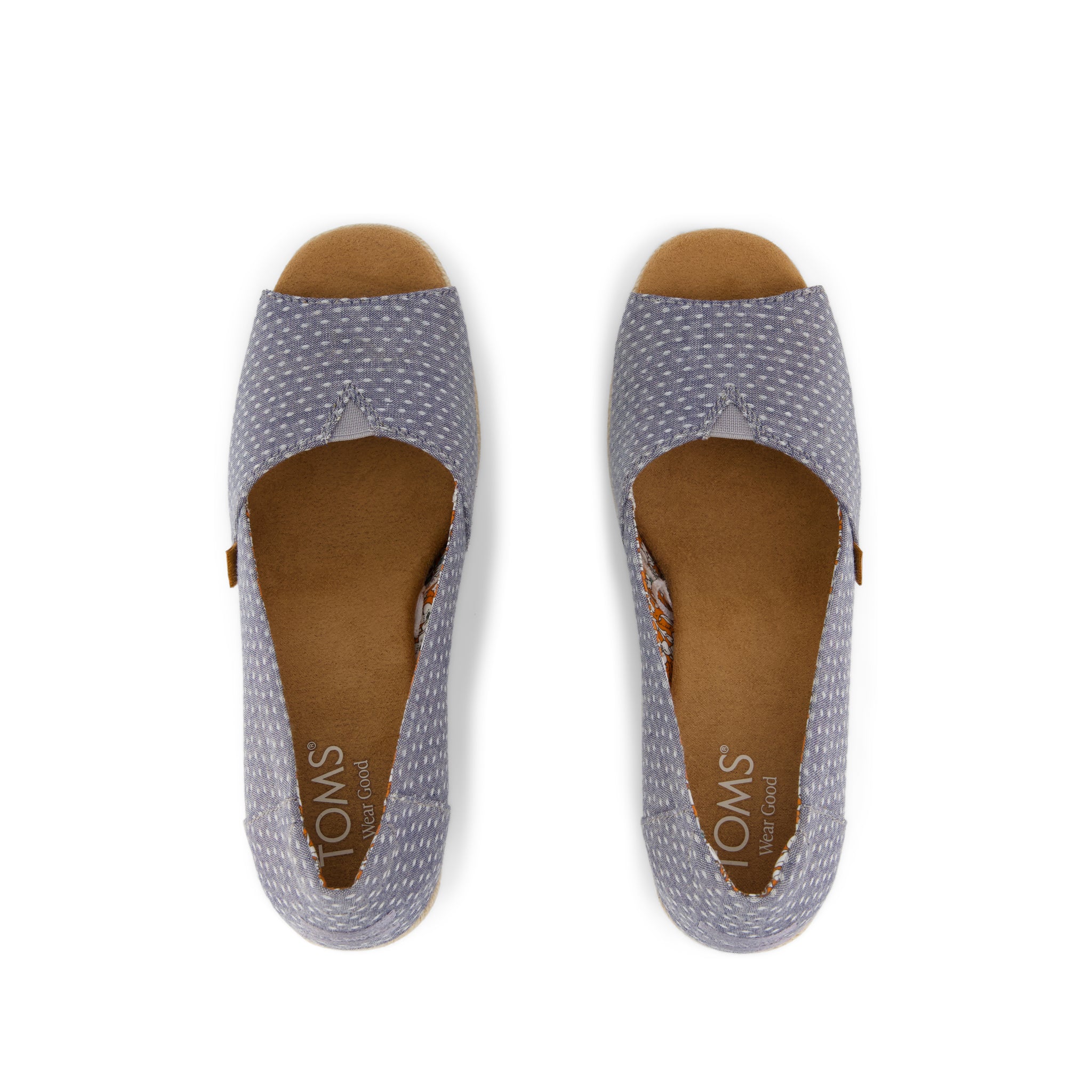 Essential Wedge Niagara Mist Chambray Dot