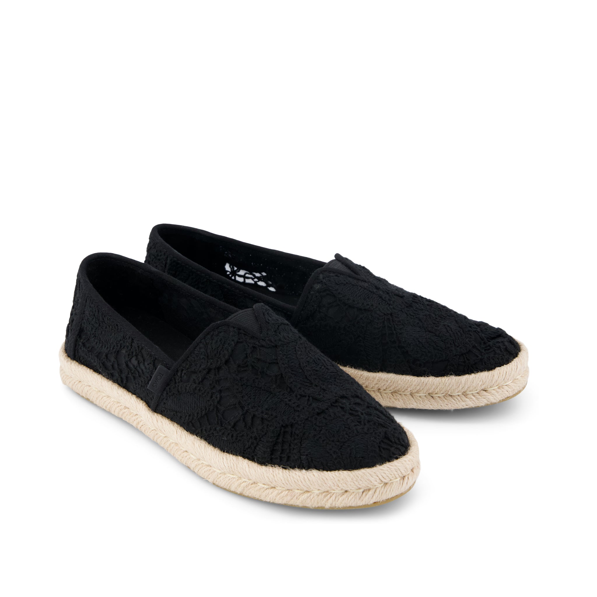 Alpargata Rope 2.0 Espadrille Black Floral Crochet