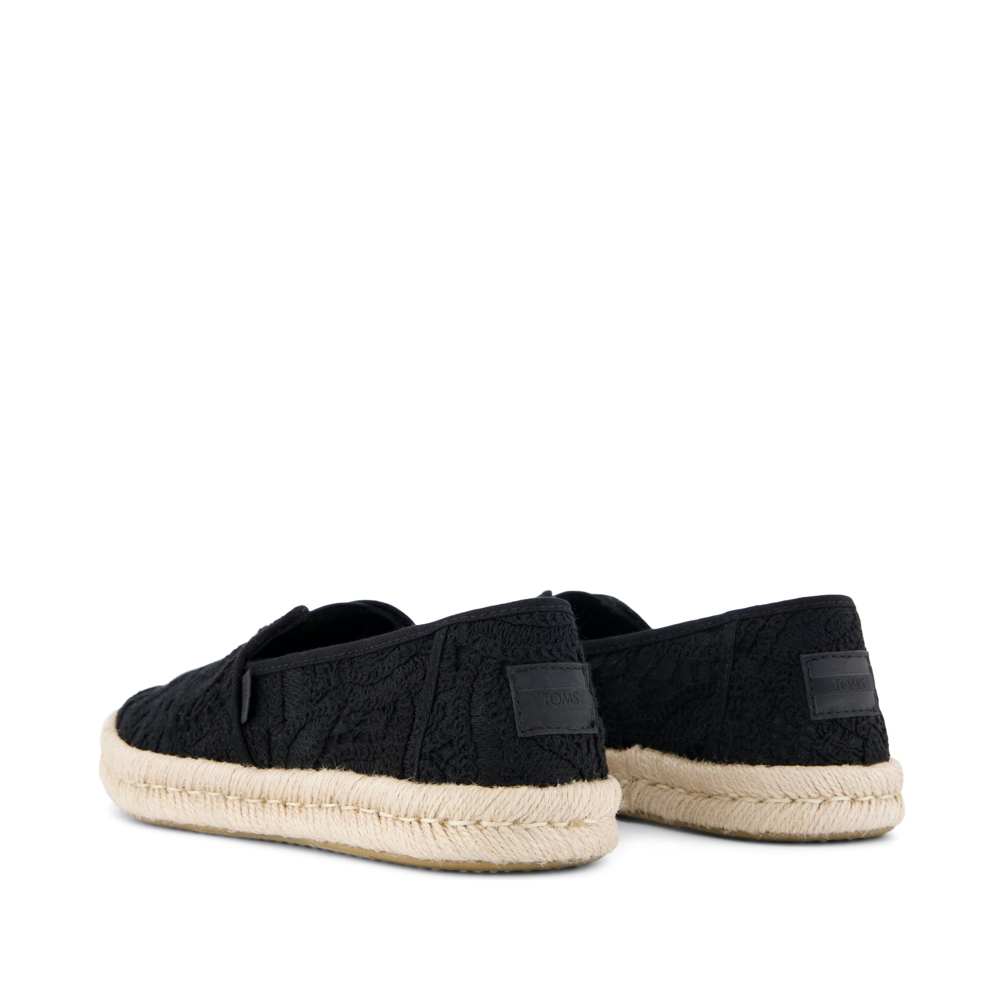 Alpargata Rope 2.0 Espadrille Black Floral Crochet