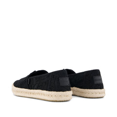 Alpargata Rope 2.0 Espadrille Black Floral Crochet