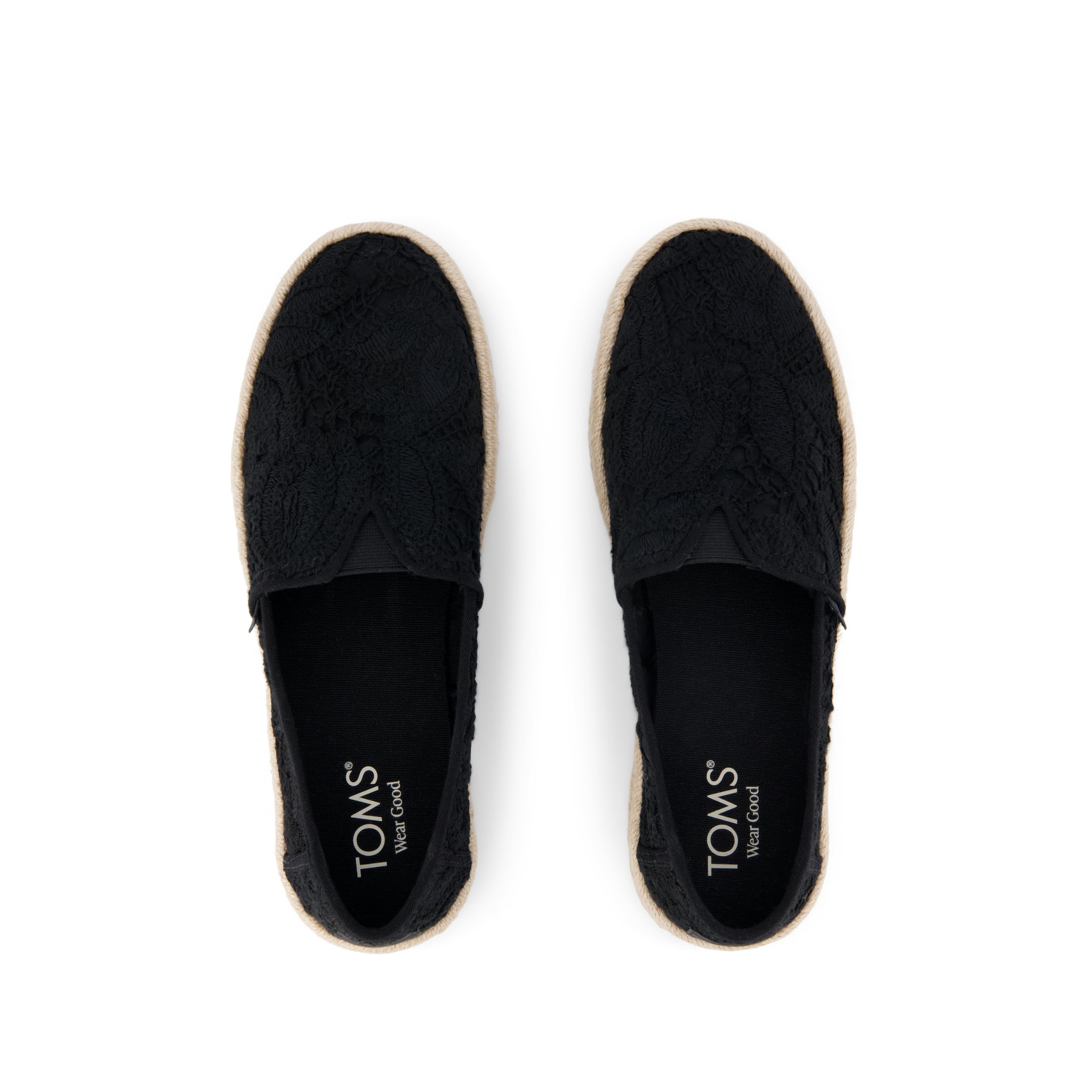 Alpargata Rope 2.0 Espadrille Black Floral Crochet