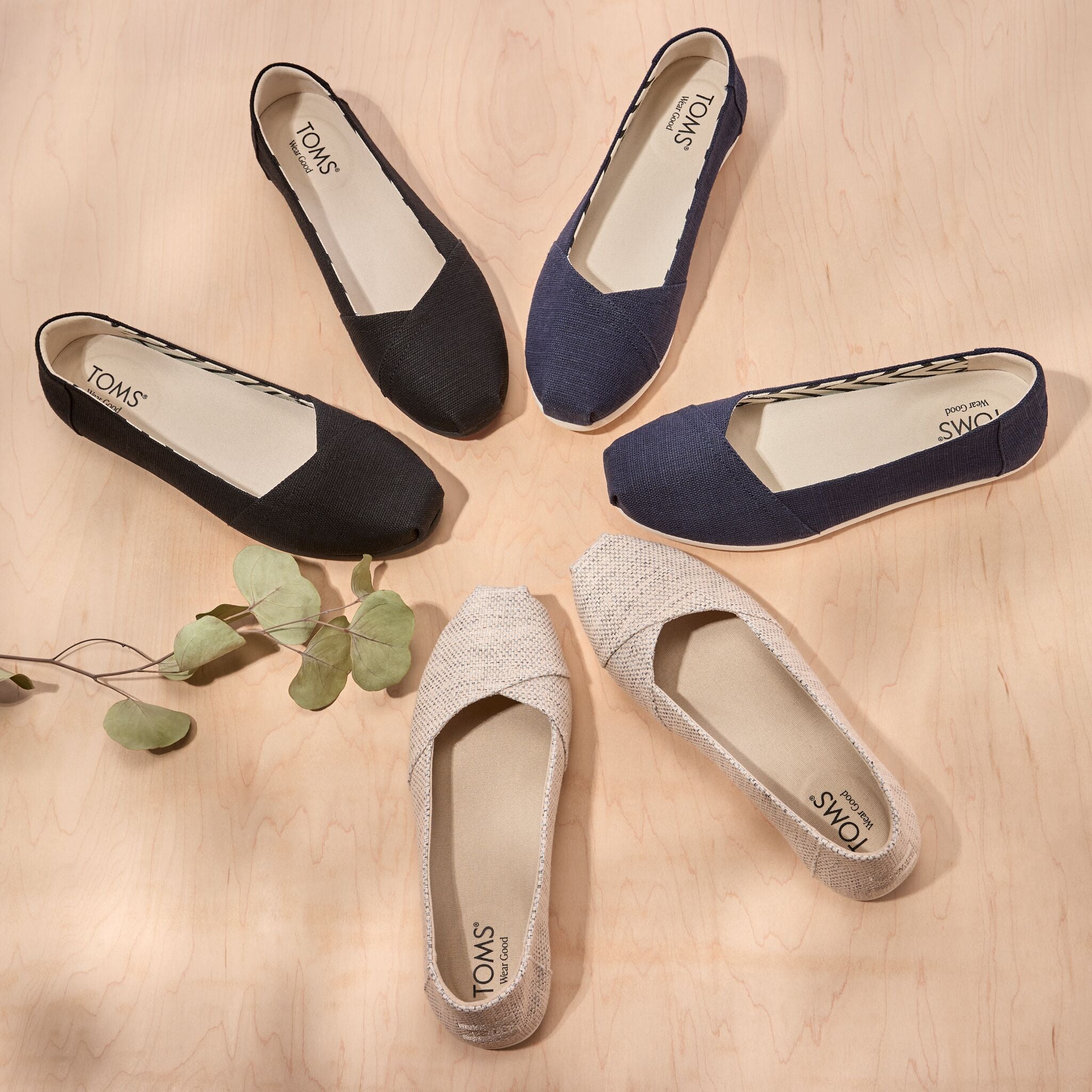 Alpargata Ballet Flat All Black Heritage Canvas
