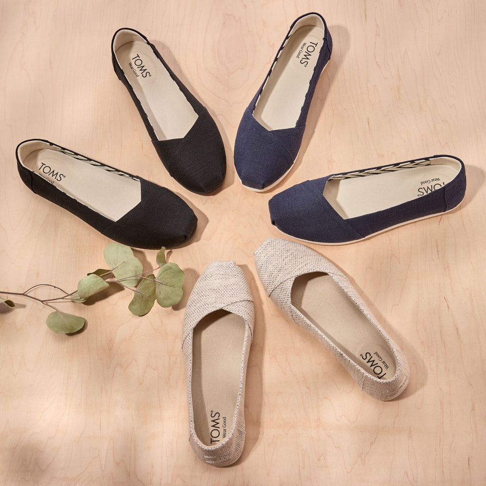 Alpargata Ballet Flat All Black Heritage Canvas