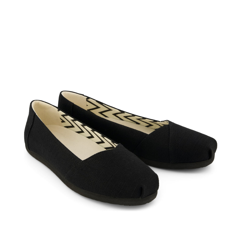 Alpargata Ballet Flat All Black Heritage Canvas
