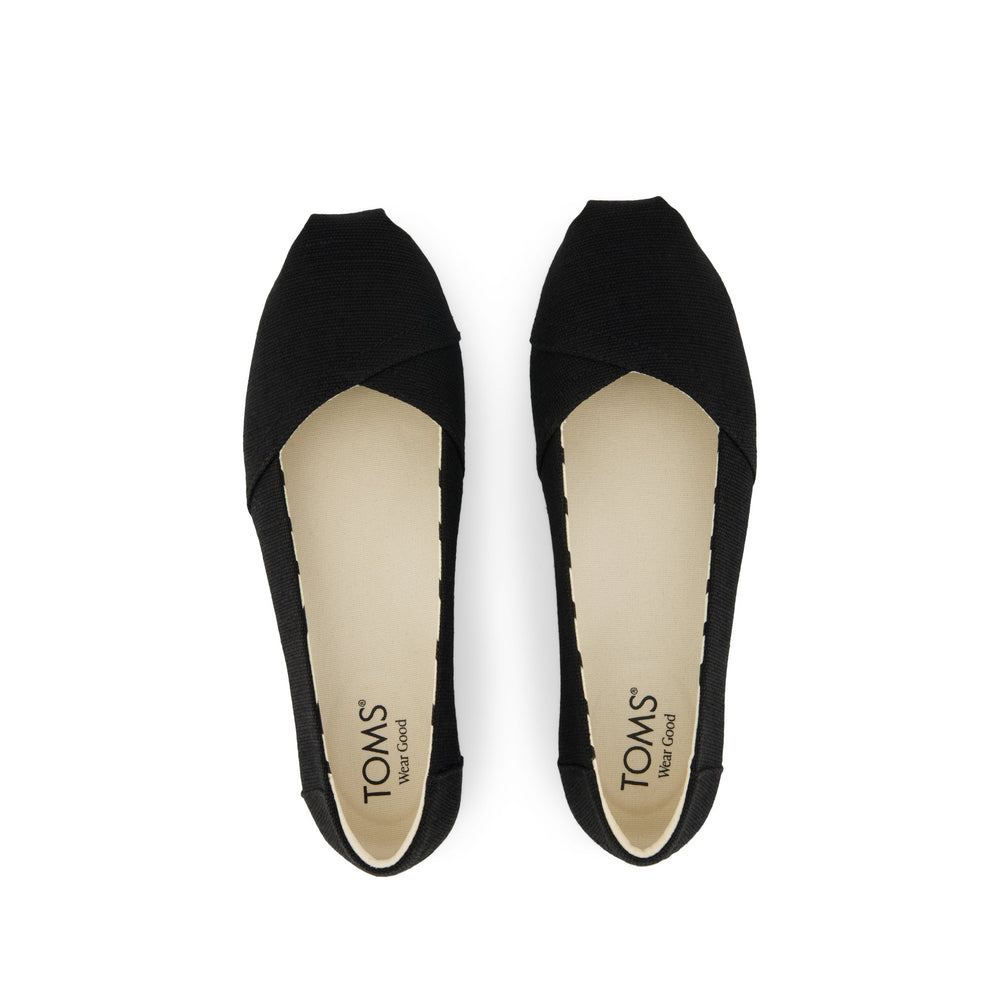 Alpargata Ballet Flat All Black Heritage Canvas