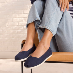 Alpargata Ballet Flat Navy Heritage Canvas