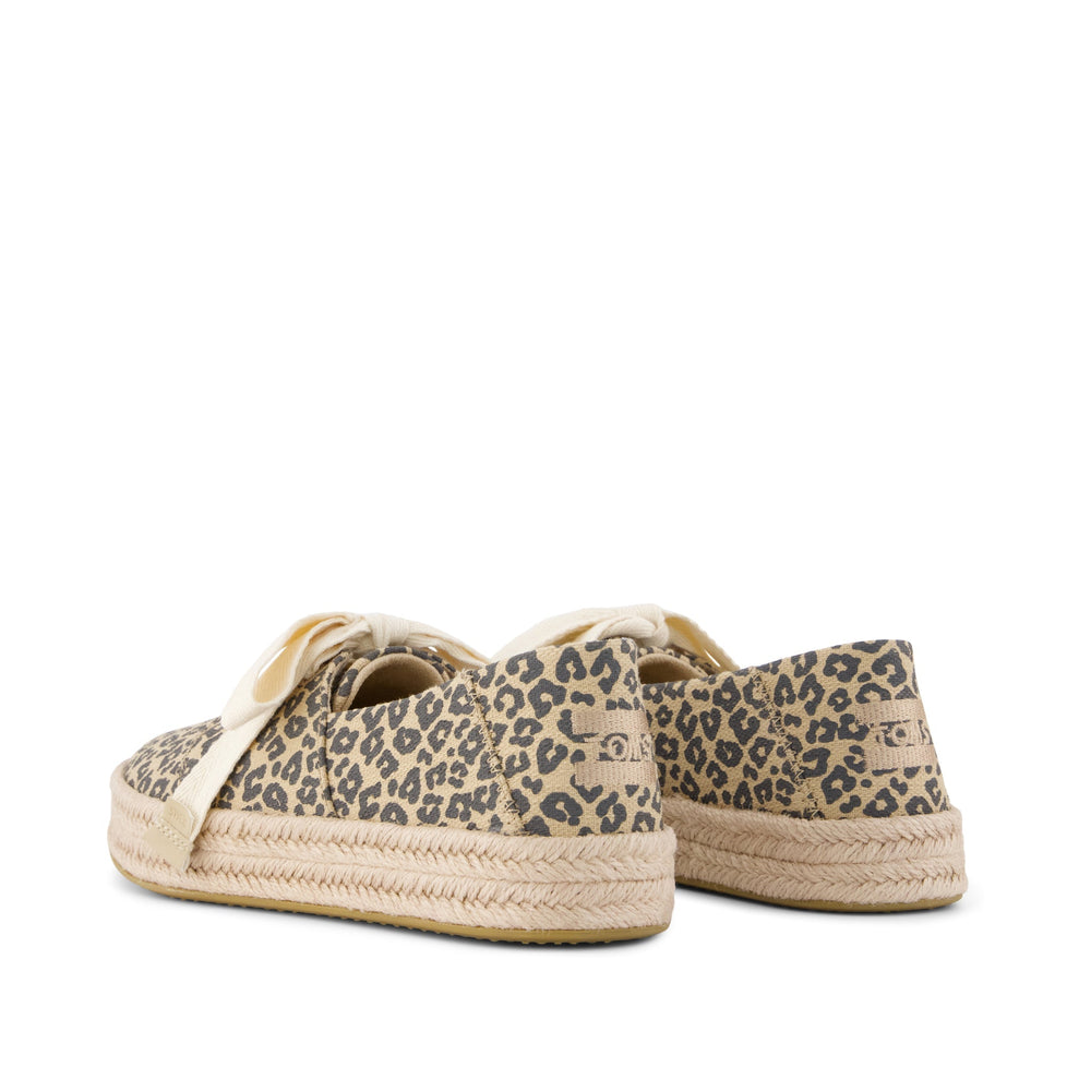 Carolina Lace-Up Espadrille Natural Leopard Spots