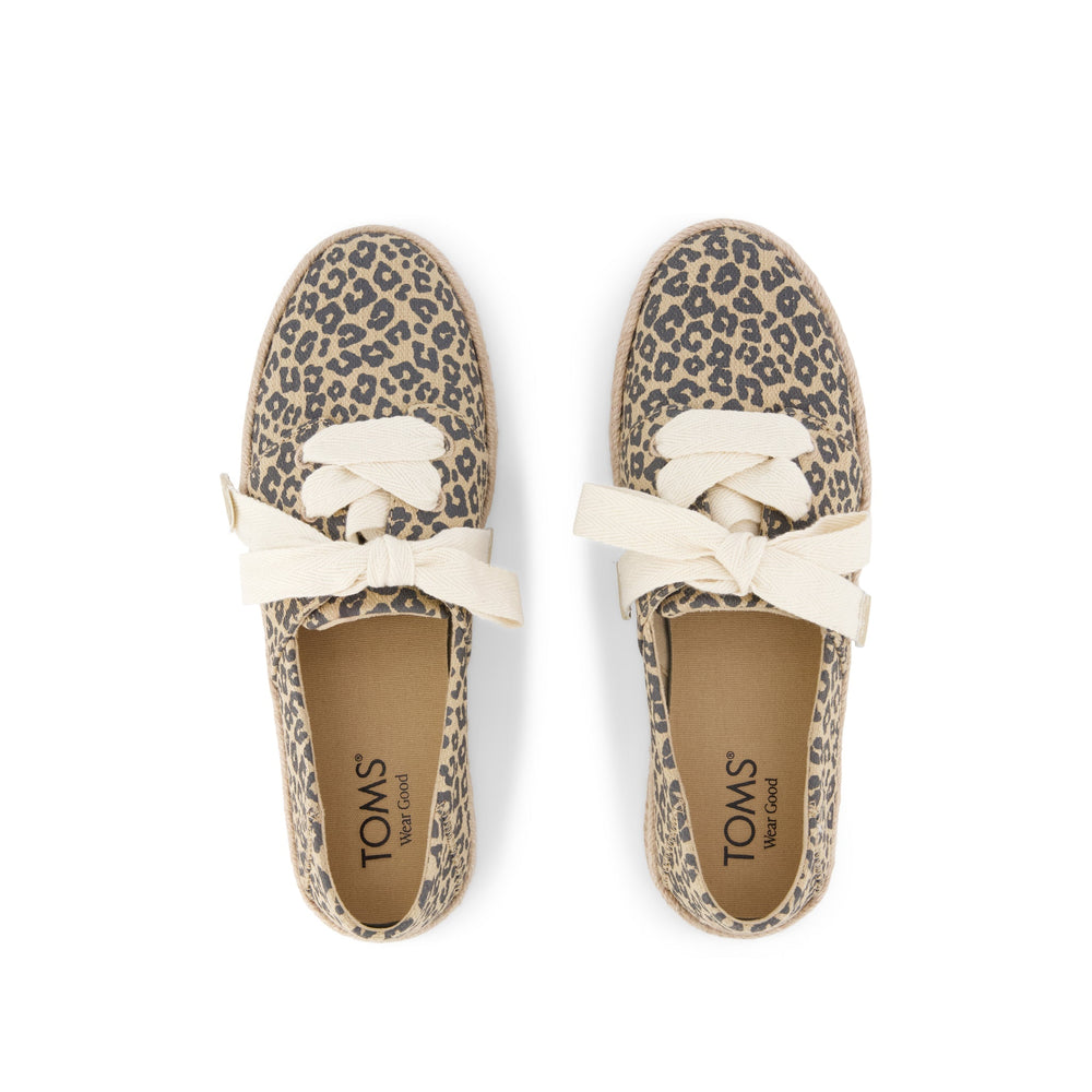 Carolina Lace-Up Espadrille Natural Leopard Spots