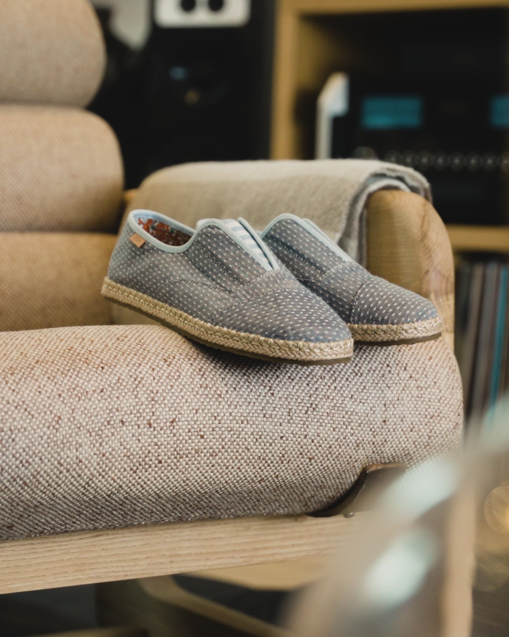 Palmera Plus Niagara Mist Chambray Dot