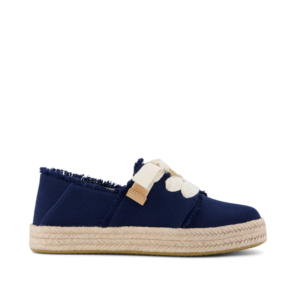 Carolina Lace-Up Espadrille Navy Fray