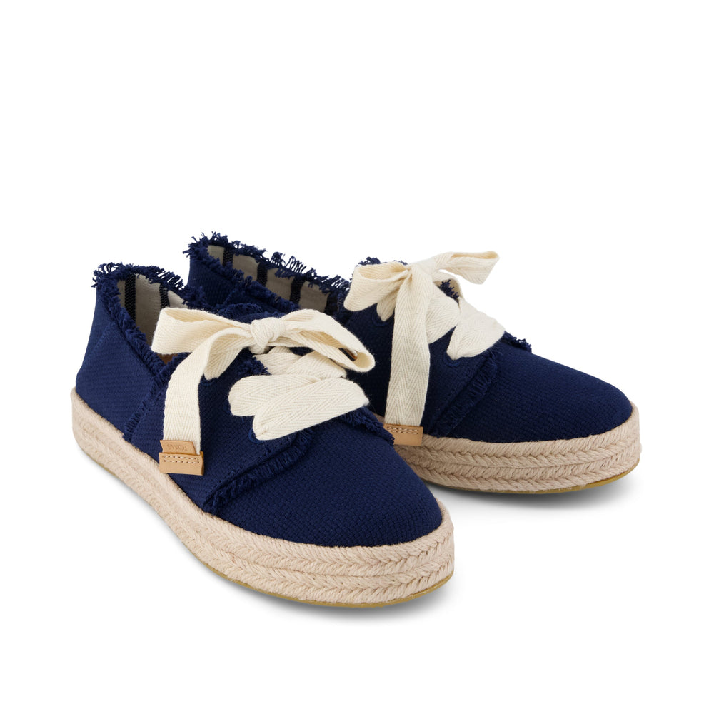 Carolina Lace-Up Espadrille Navy Fray