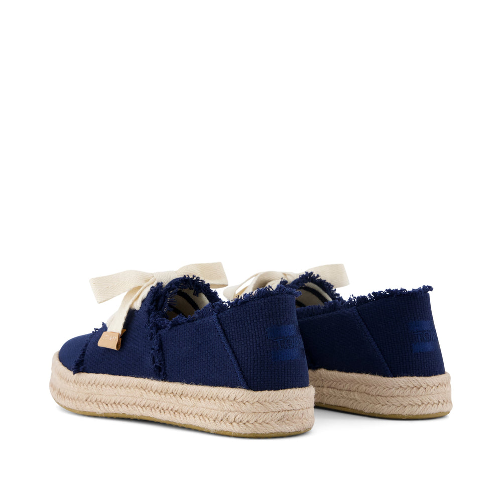 Carolina Lace-Up Espadrille Navy Fray