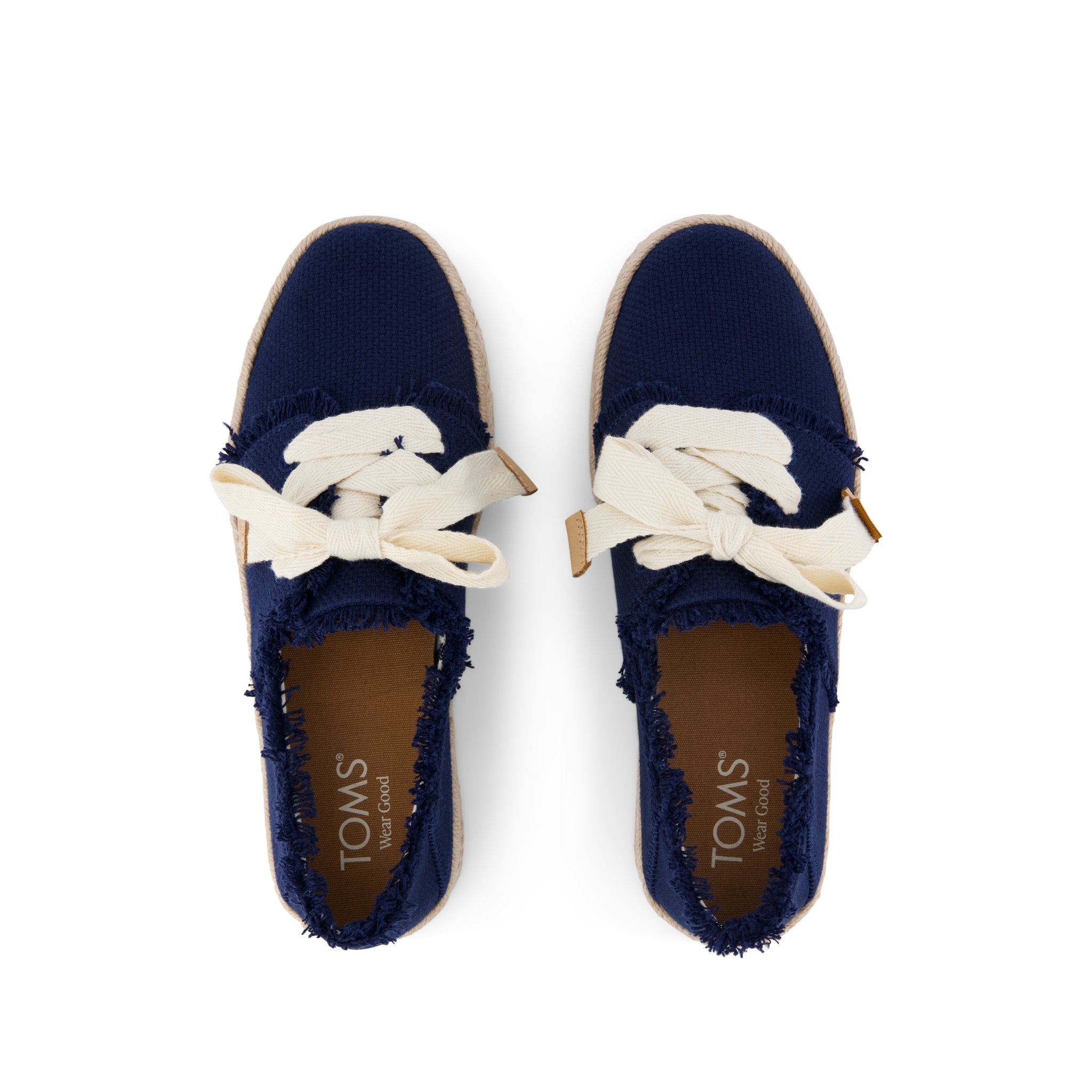 Carolina Lace-Up Espadrille Navy Fray