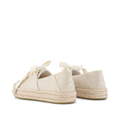 Carolina Lace-Up Espadrille Champagne Glimmer Canvas