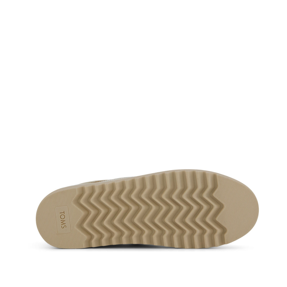 Rea Lace-Up Platform Sneaker Natural Mesh and Suede