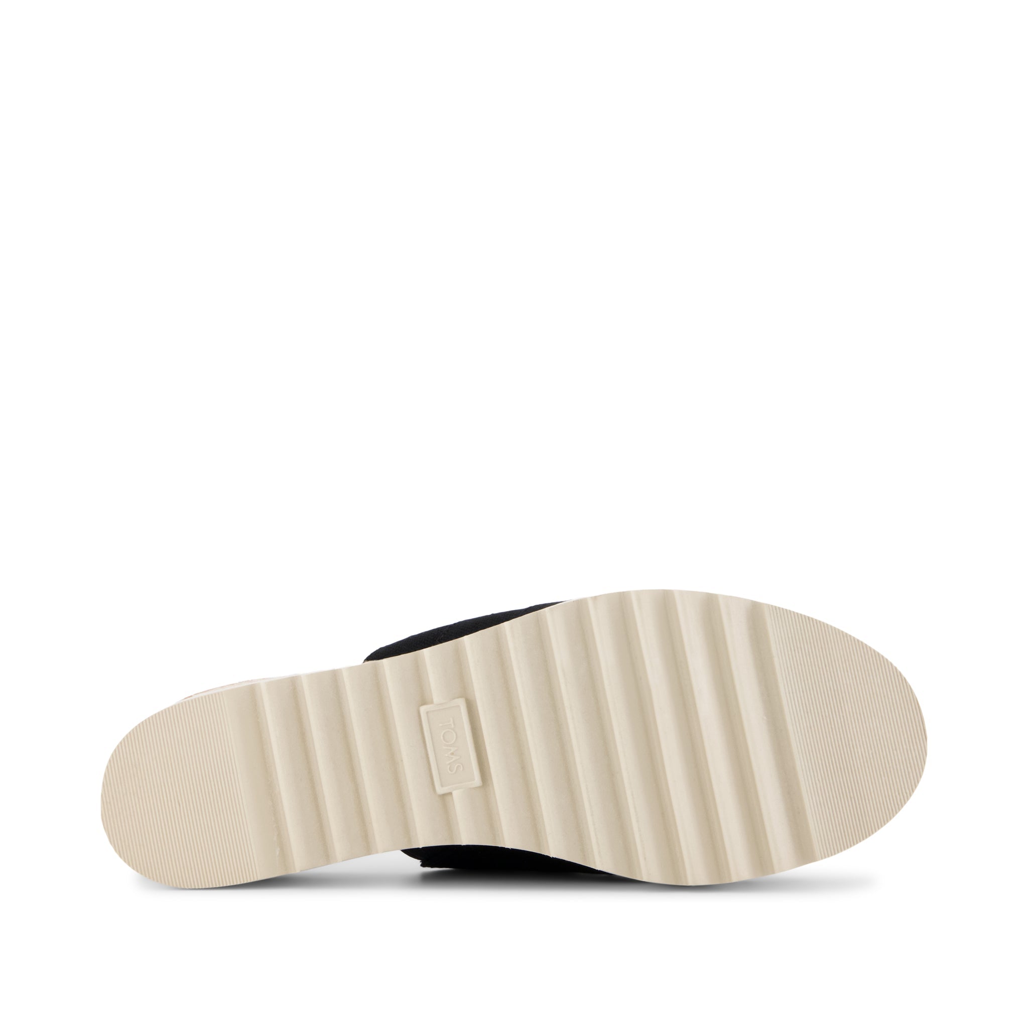 Diana Crossover Mule Wedge Sandal Black Canvas