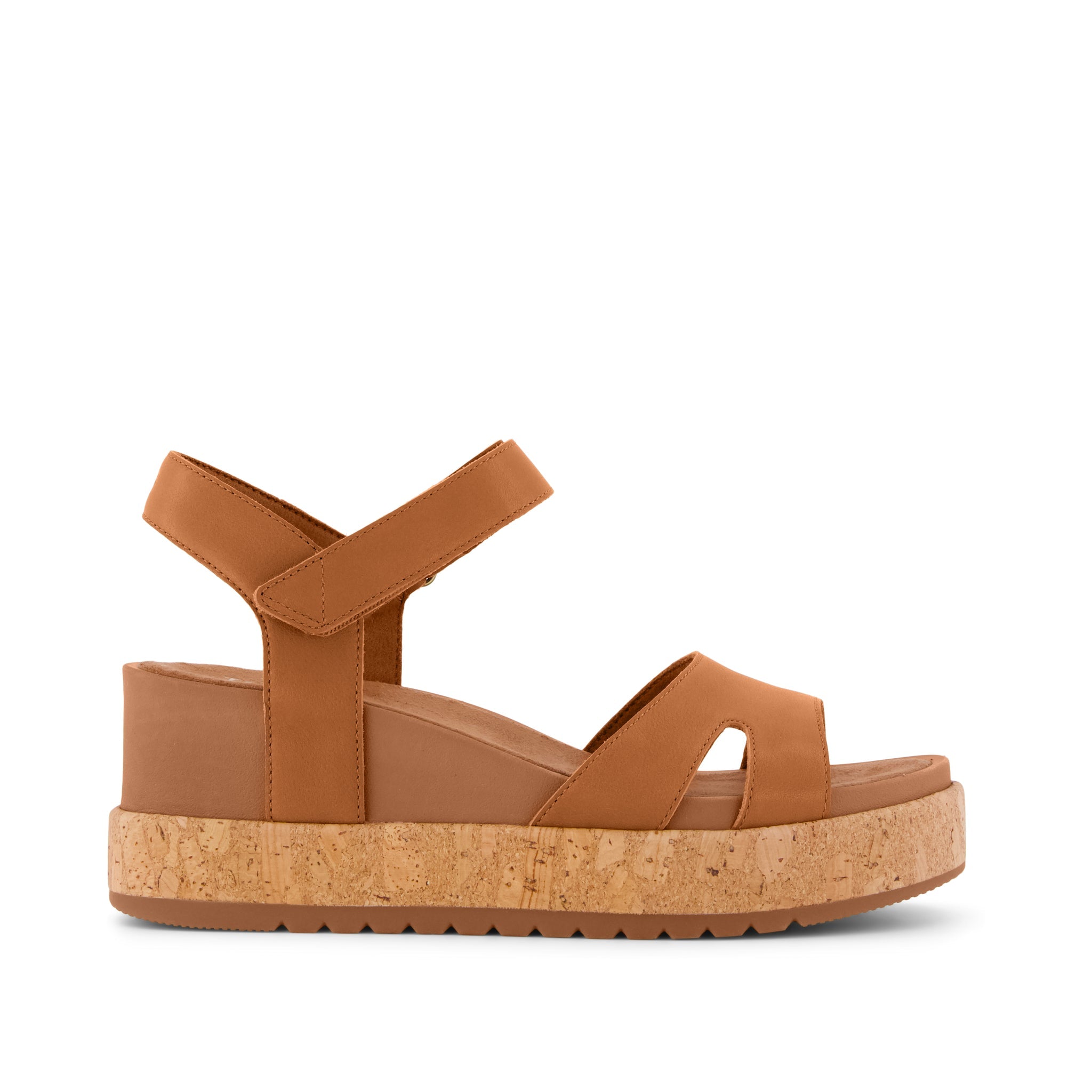 Alana Wedge Sandal Brown Leather