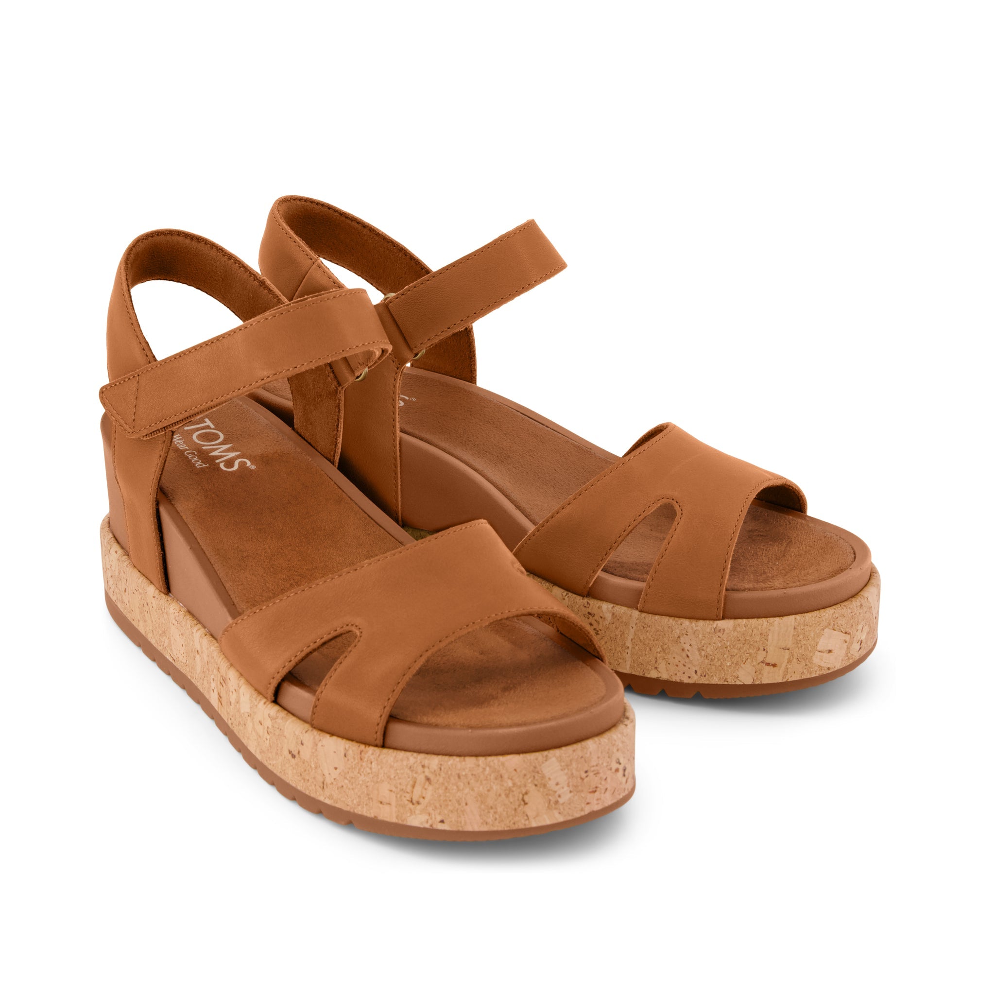 Alana Wedge Sandal Brown Leather