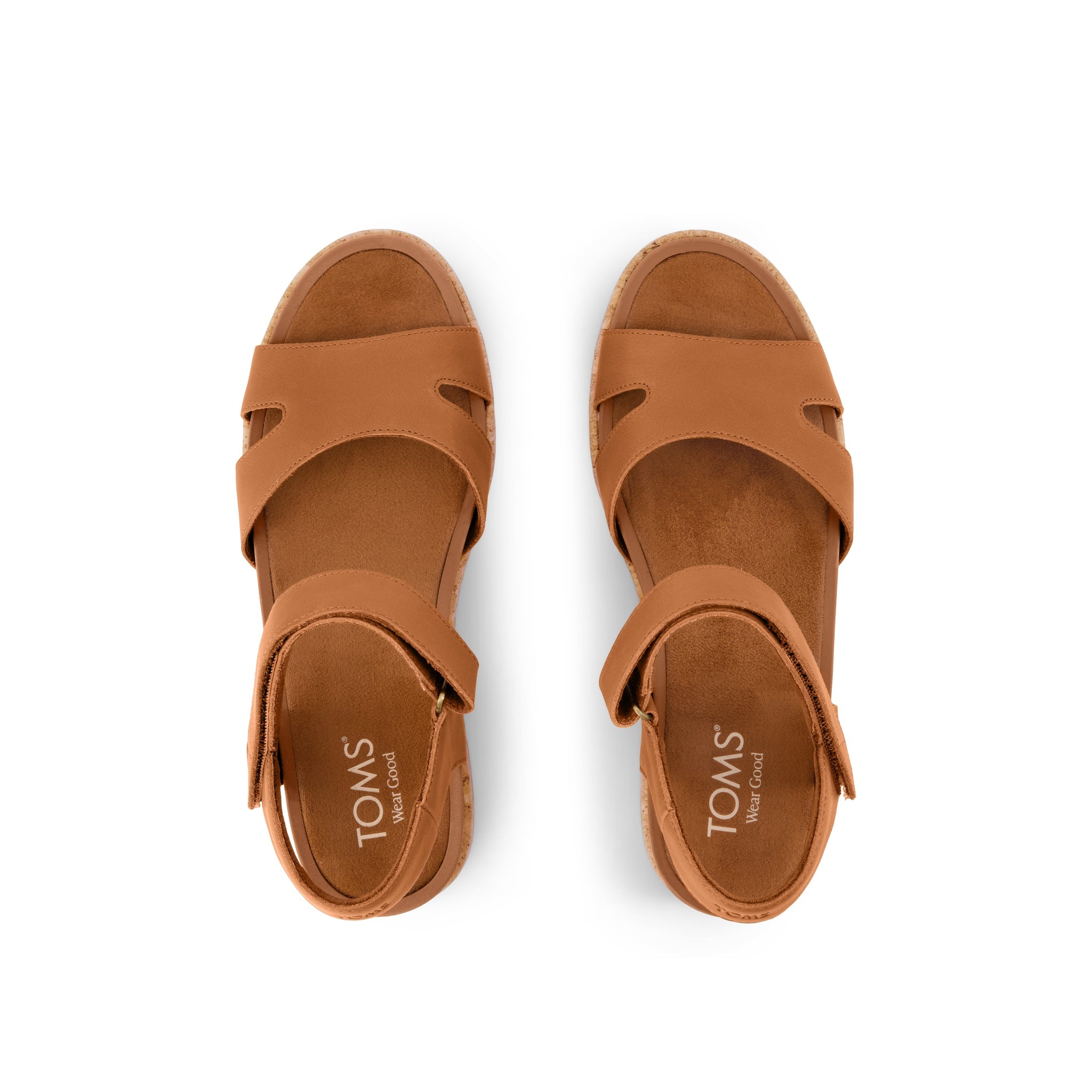 Alana Wedge Sandal Brown Leather