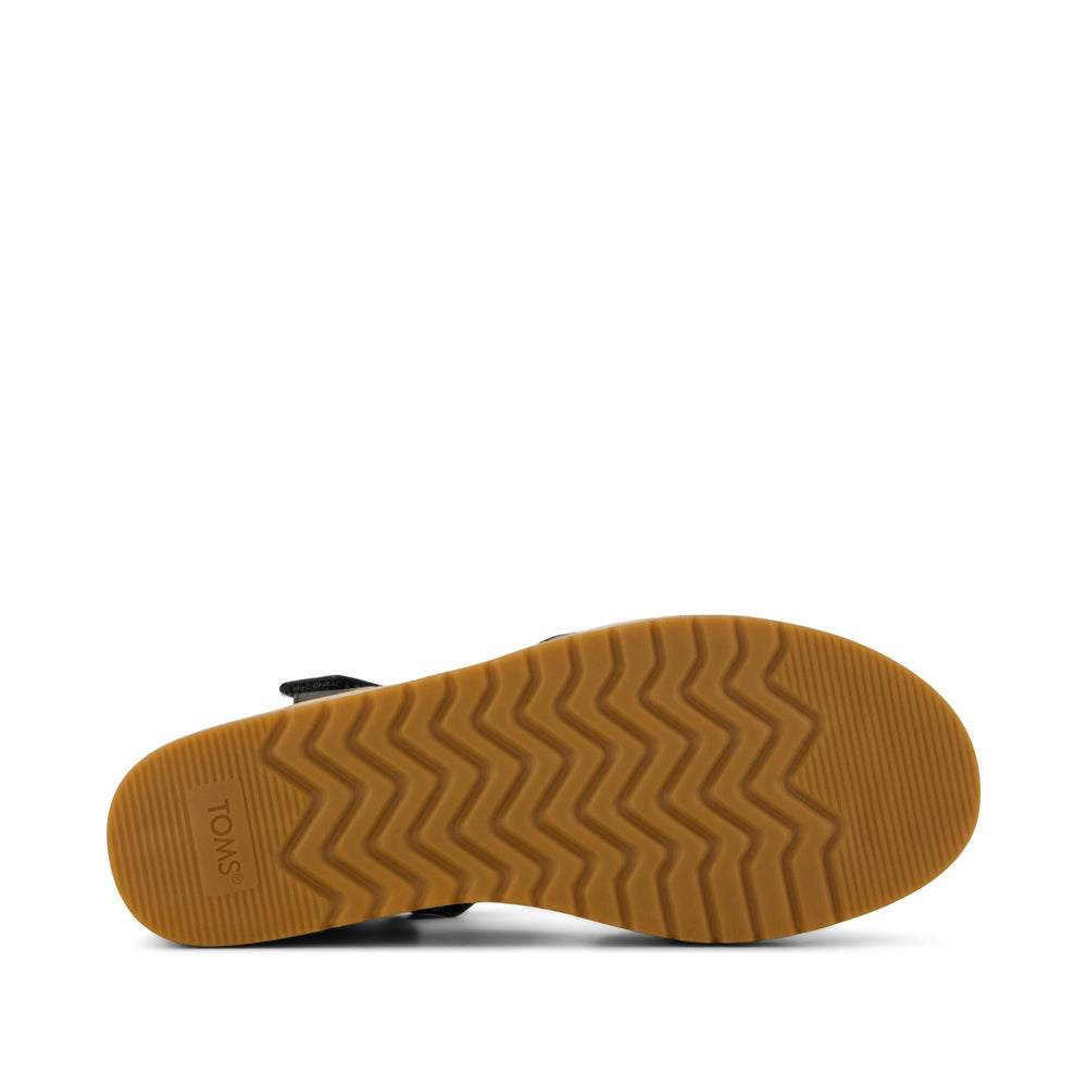 Alana Wedge Sandal Black Leather