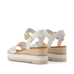 Diana Wedge Sandal Natural Floral Crochet