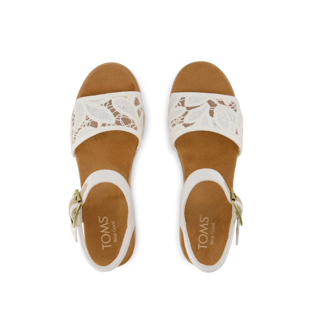 Diana Wedge Sandal Natural Floral Crochet