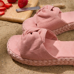 Abby Slide Flatform  Espadrille Sandal Bloom Heritage Canvas
