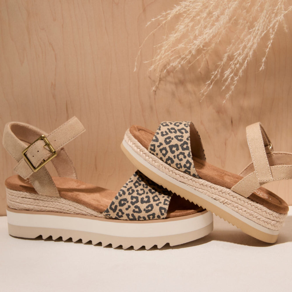 Diana Wedge Sandal Natural Leopard Print